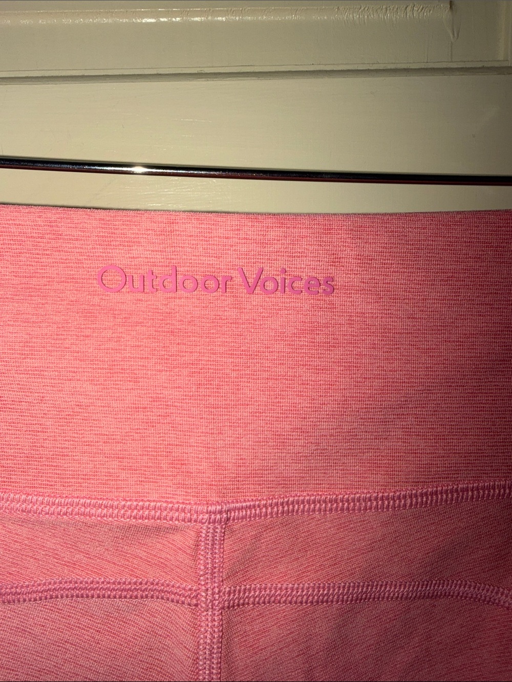 Outdoor Voices Coral Pink High-Rise Bike Shorts - Picture 5 of 5